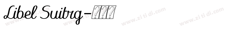 Libel Suitrg字体转换
